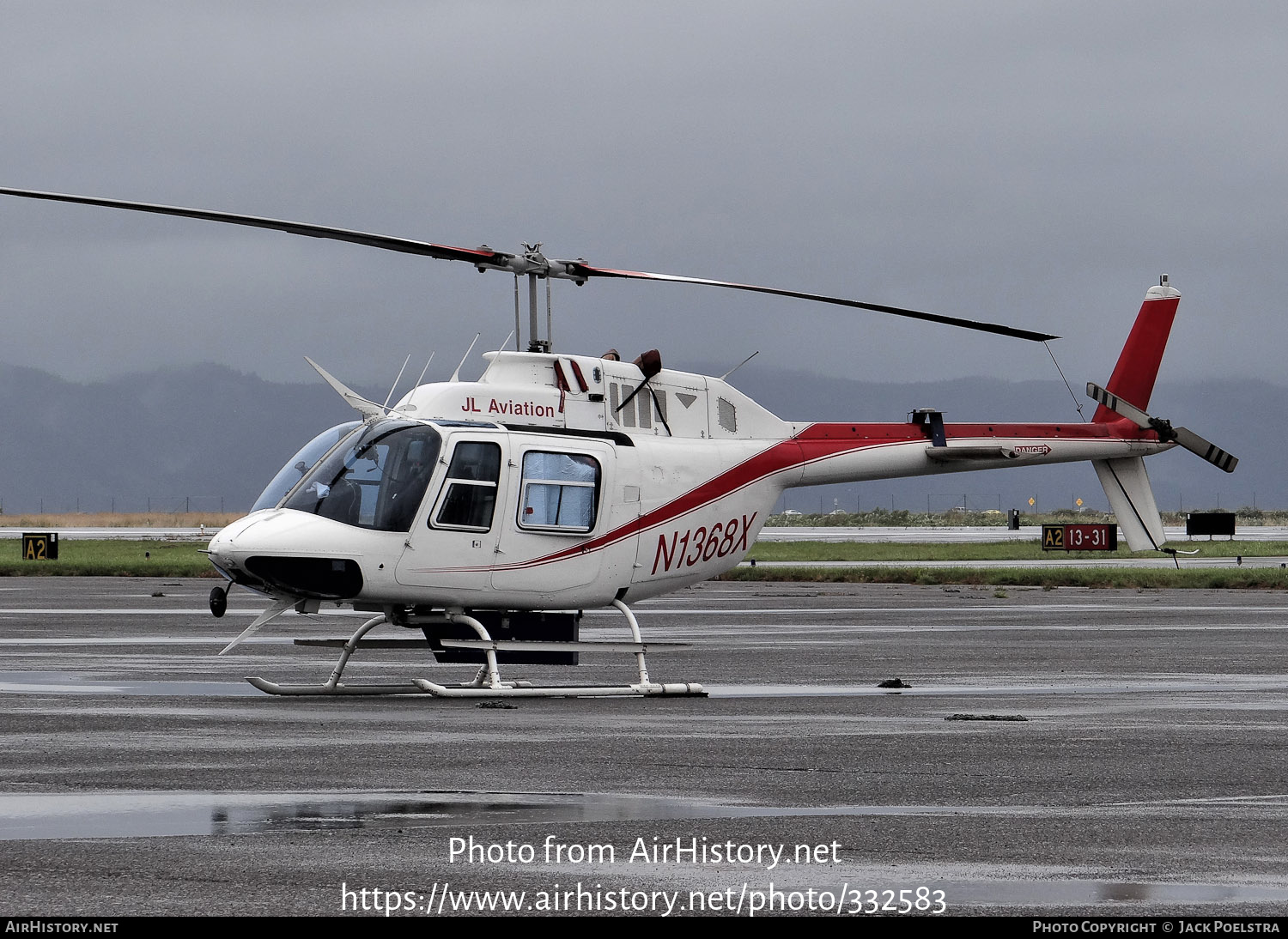 Aircraft Photo of N1368X | Bell 206A JetRanger | JL Aviation | AirHistory.net #332583