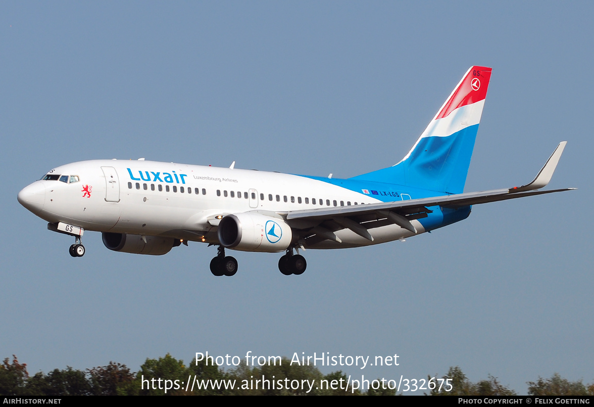 Aircraft Photo of LX-LGS | Boeing 737-7C9 | Luxair | AirHistory.net #332675