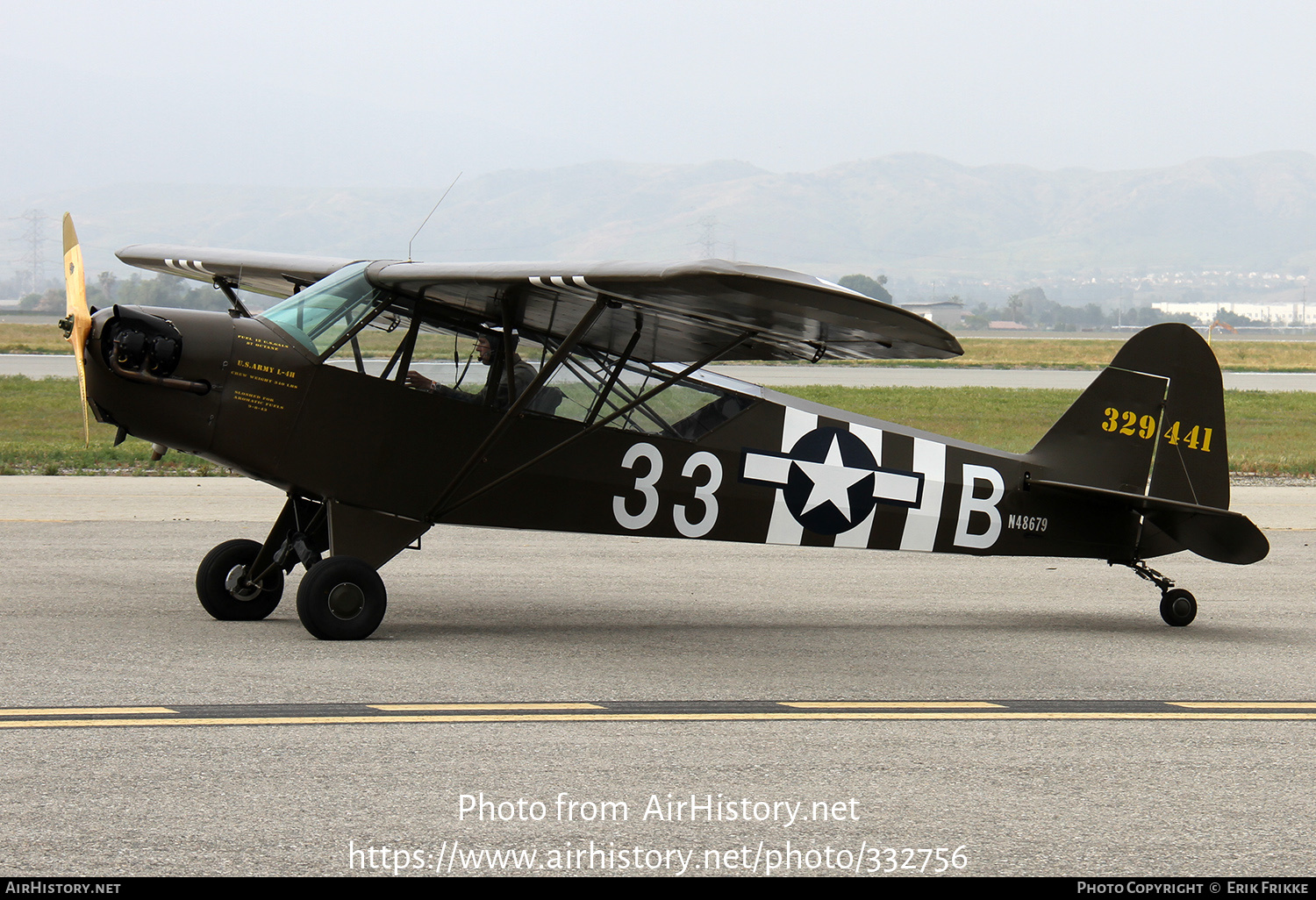 Aircraft Photo of N48679 / 329441 | Piper L-4H Grasshopper (J-3C-65D) | USA - Air Force | AirHistory.net #332756