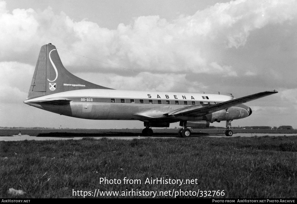 Aircraft Photo of OO-SCQ | Convair 440-12 Metropolitan | Sabena | AirHistory.net #332766