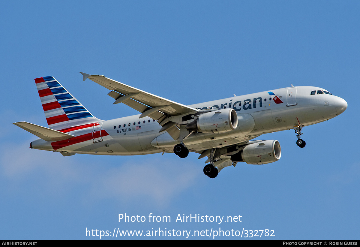 Aircraft Photo of N753US | Airbus A319-112 | American Airlines | AirHistory.net #332782