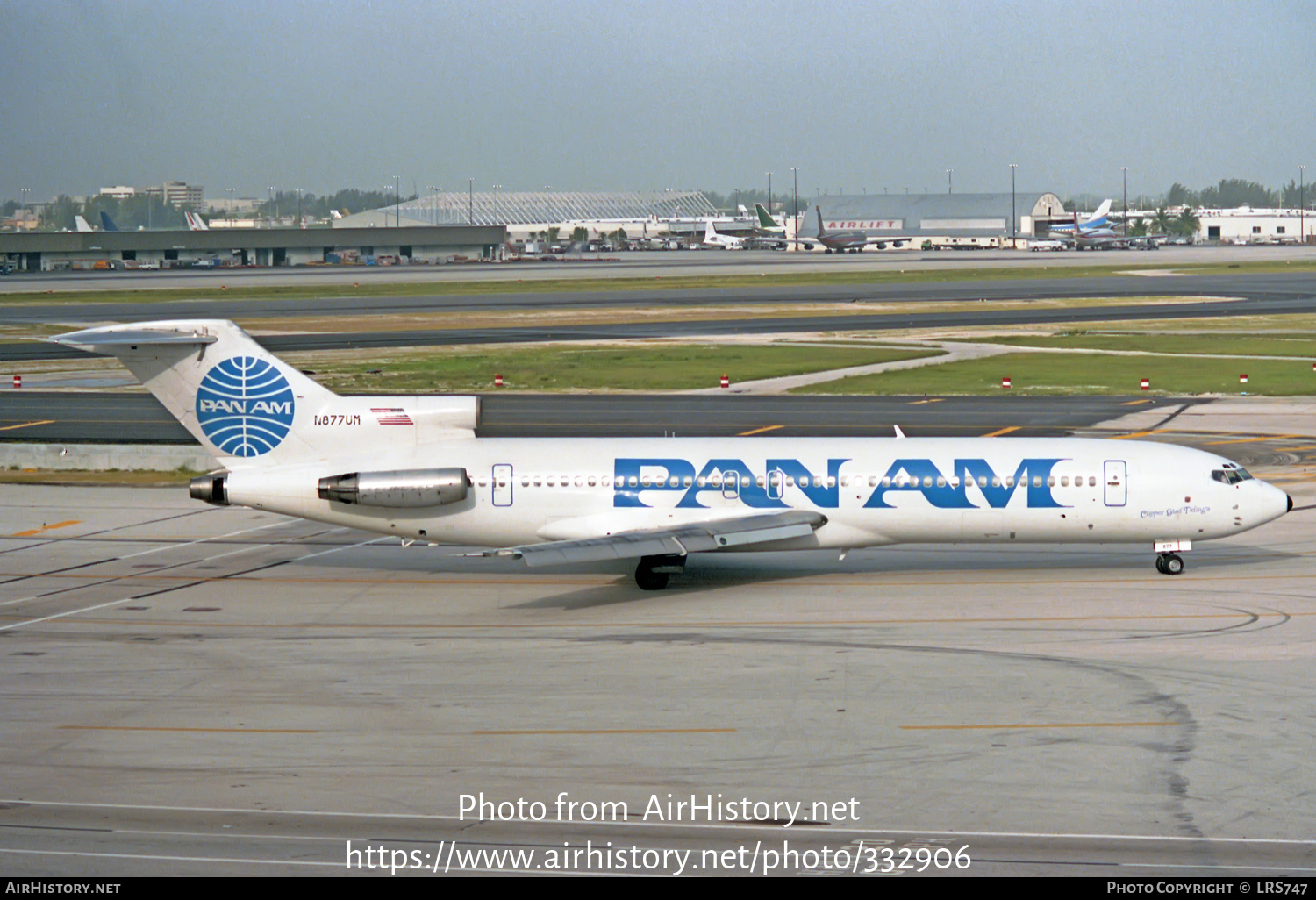 Aircraft Photo of N877UM | Boeing 727-230/Adv | Pan American World Airways - Pan Am | AirHistory.net #332906