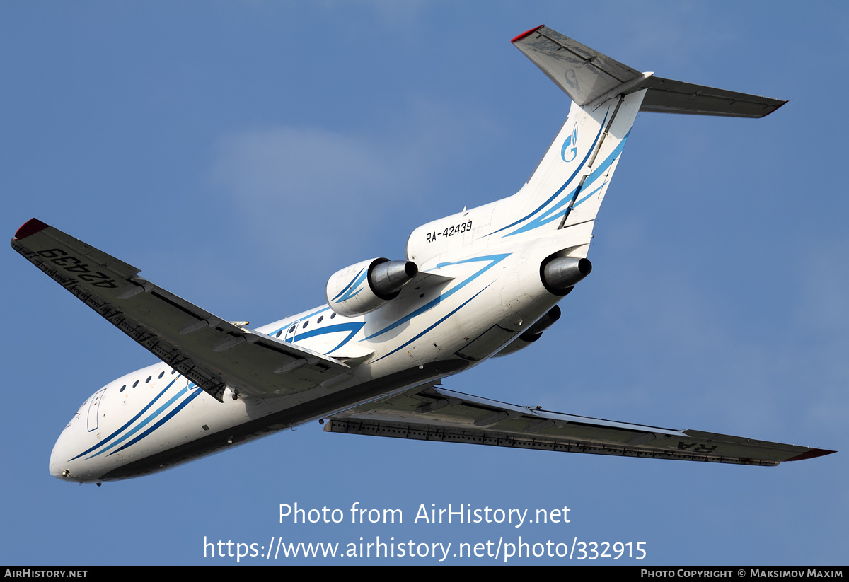 Aircraft Photo of RA-42439 | Yakovlev Yak-42D | Gazpromavia | AirHistory.net #332915