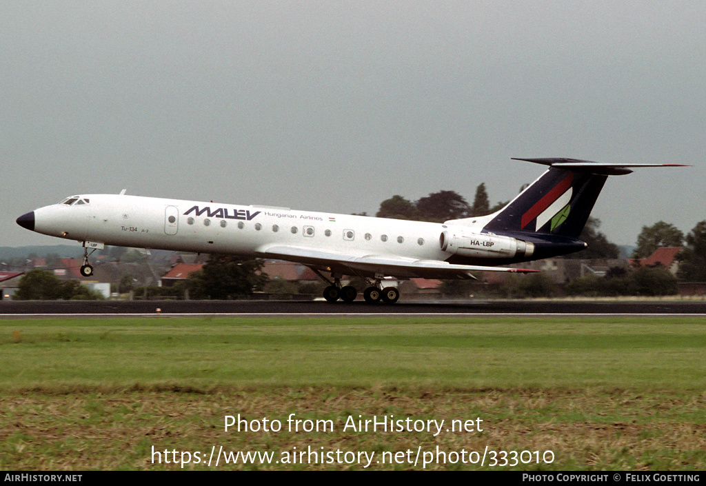 Aircraft Photo of HA-LBP | Tupolev Tu-134A-3 | Malév - Hungarian Airlines | AirHistory.net #333010