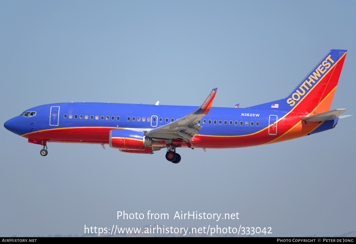 Aircraft Photo of N362SW | Boeing 737-3H4 | Southwest Airlines | AirHistory.net #333042