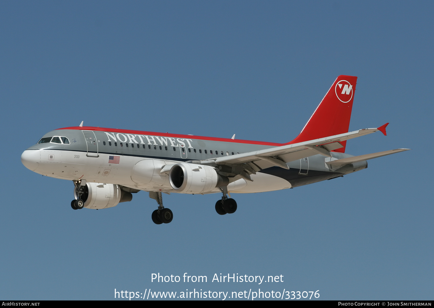 Aircraft Photo of N330NB | Airbus A319-114 | Northwest Airlines | AirHistory.net #333076