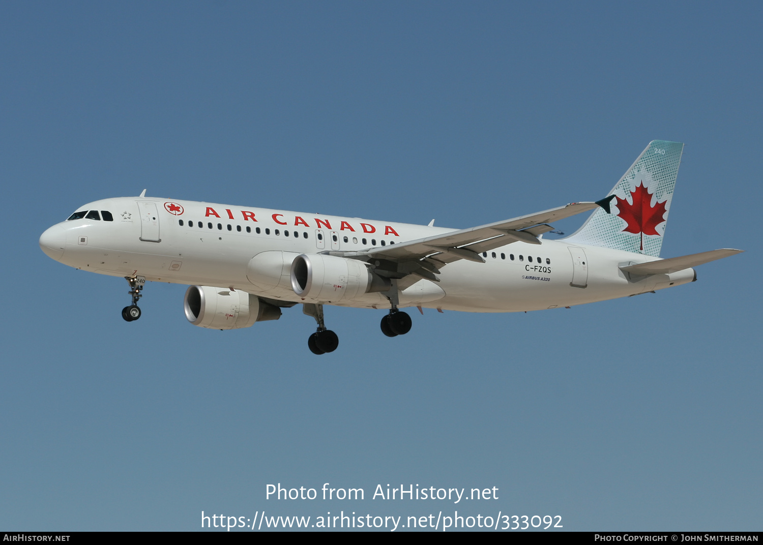 Aircraft Photo Of C-FZQS | Airbus A320-214 | Air Canada | AirHistory ...