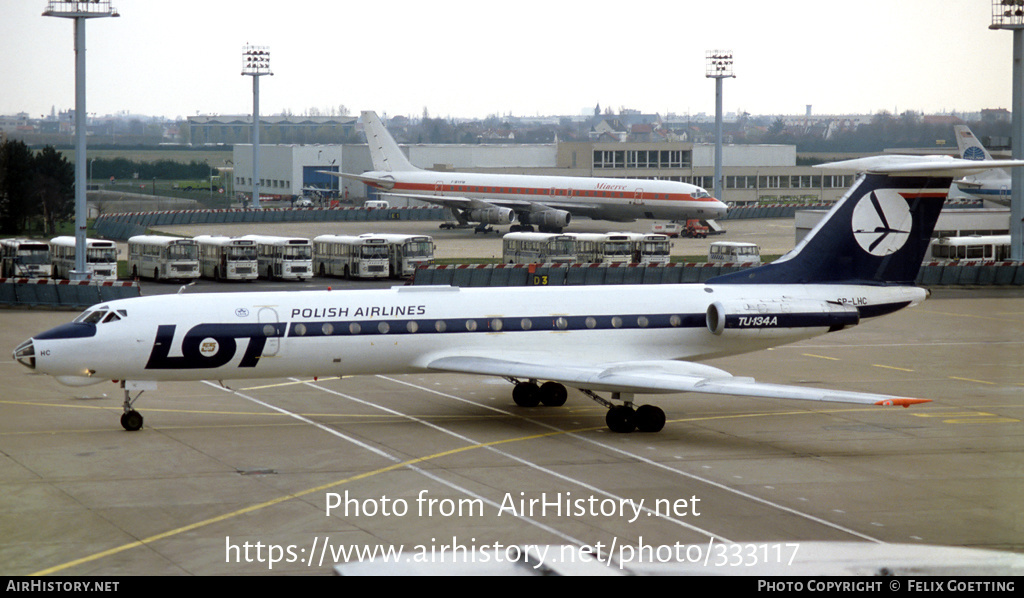 Aircraft Photo of SP-LHC | Tupolev Tu-134A | LOT Polish Airlines - Polskie Linie Lotnicze | AirHistory.net #333117