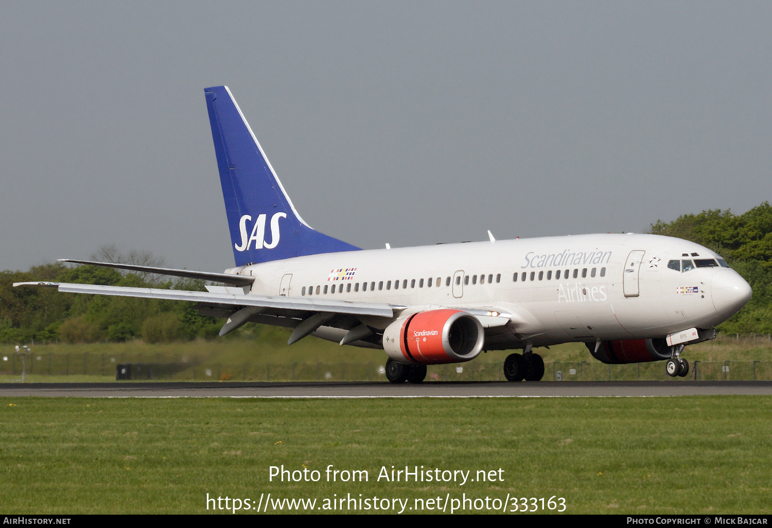 Aircraft Photo of LN-RPK | Boeing 737-783 | Scandinavian Airlines - SAS | AirHistory.net #333163