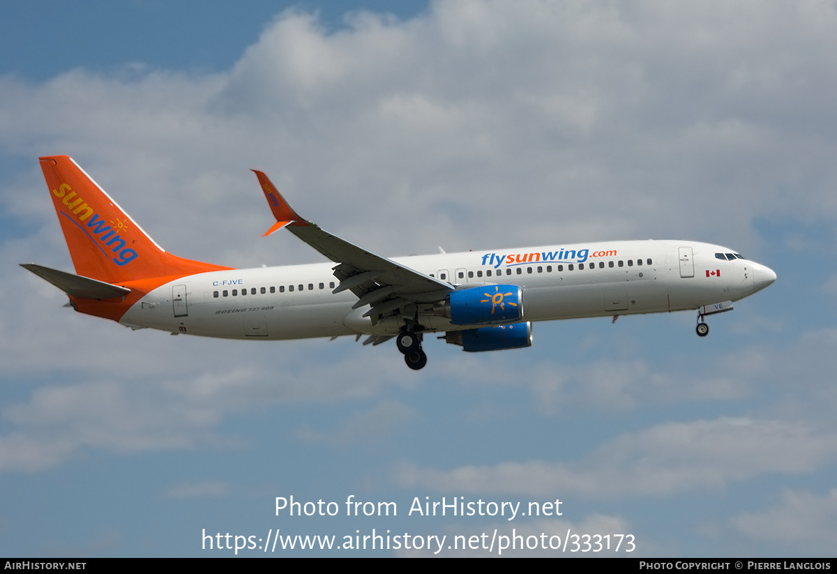 Aircraft Photo of C-FJVE | Boeing 737-8DC | Sunwing Airlines | AirHistory.net #333173