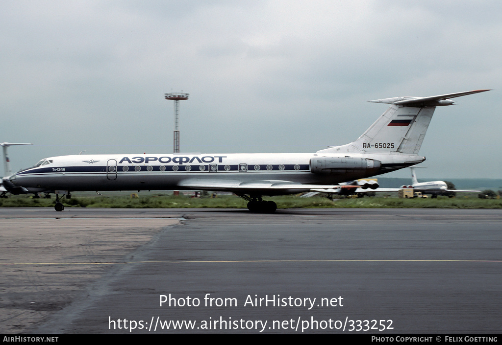 Aircraft Photo of RA-65025 | Tupolev Tu-134A | Aeroflot | AirHistory.net #333252