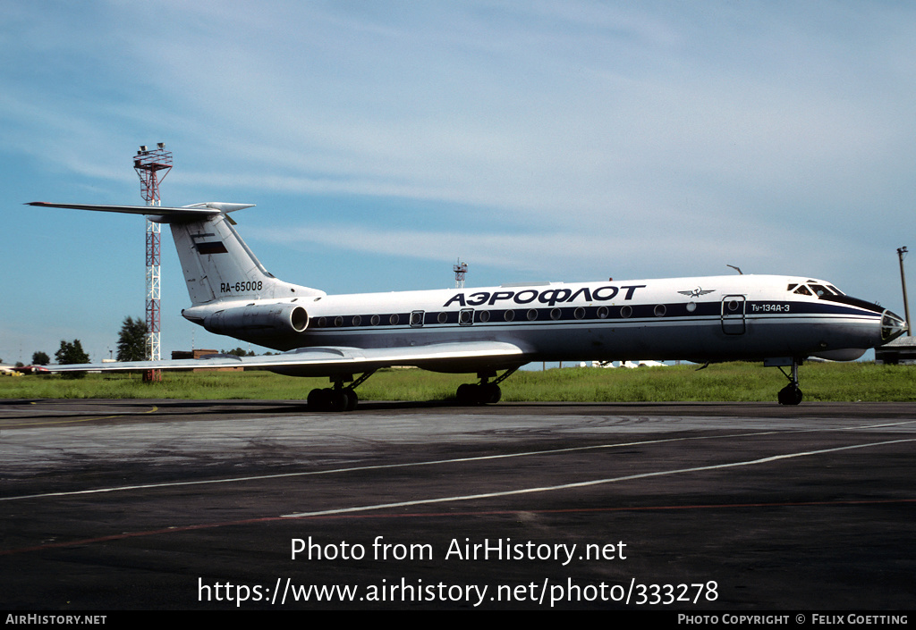 Aircraft Photo of RA-65008 | Tupolev Tu-134A-3 | Aeroflot | AirHistory.net #333278