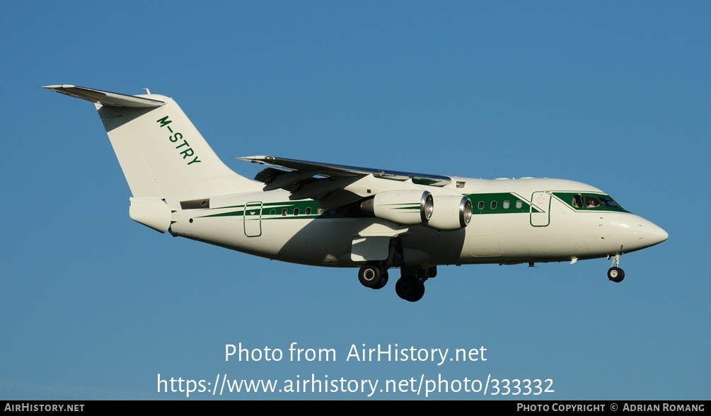 Aircraft Photo of M-STRY | British Aerospace Avro 146-RJ70 | AirHistory.net #333332