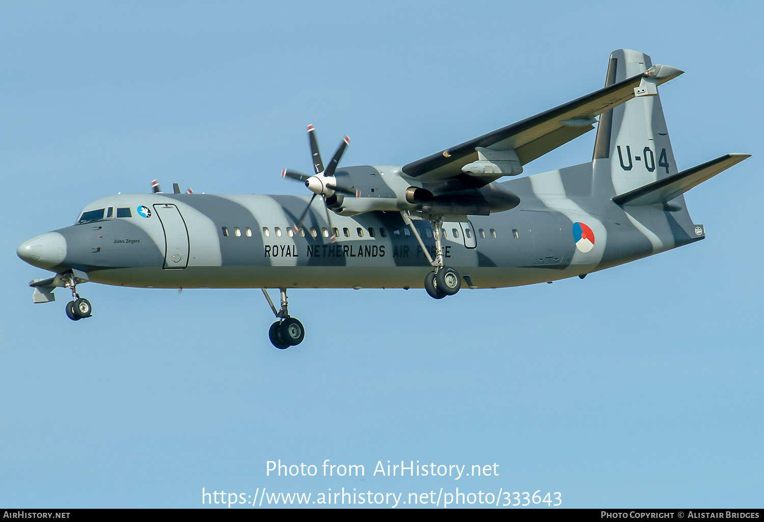 Aircraft Photo of U-04 | Fokker 60UTA-N | Netherlands - Air Force | AirHistory.net #333643