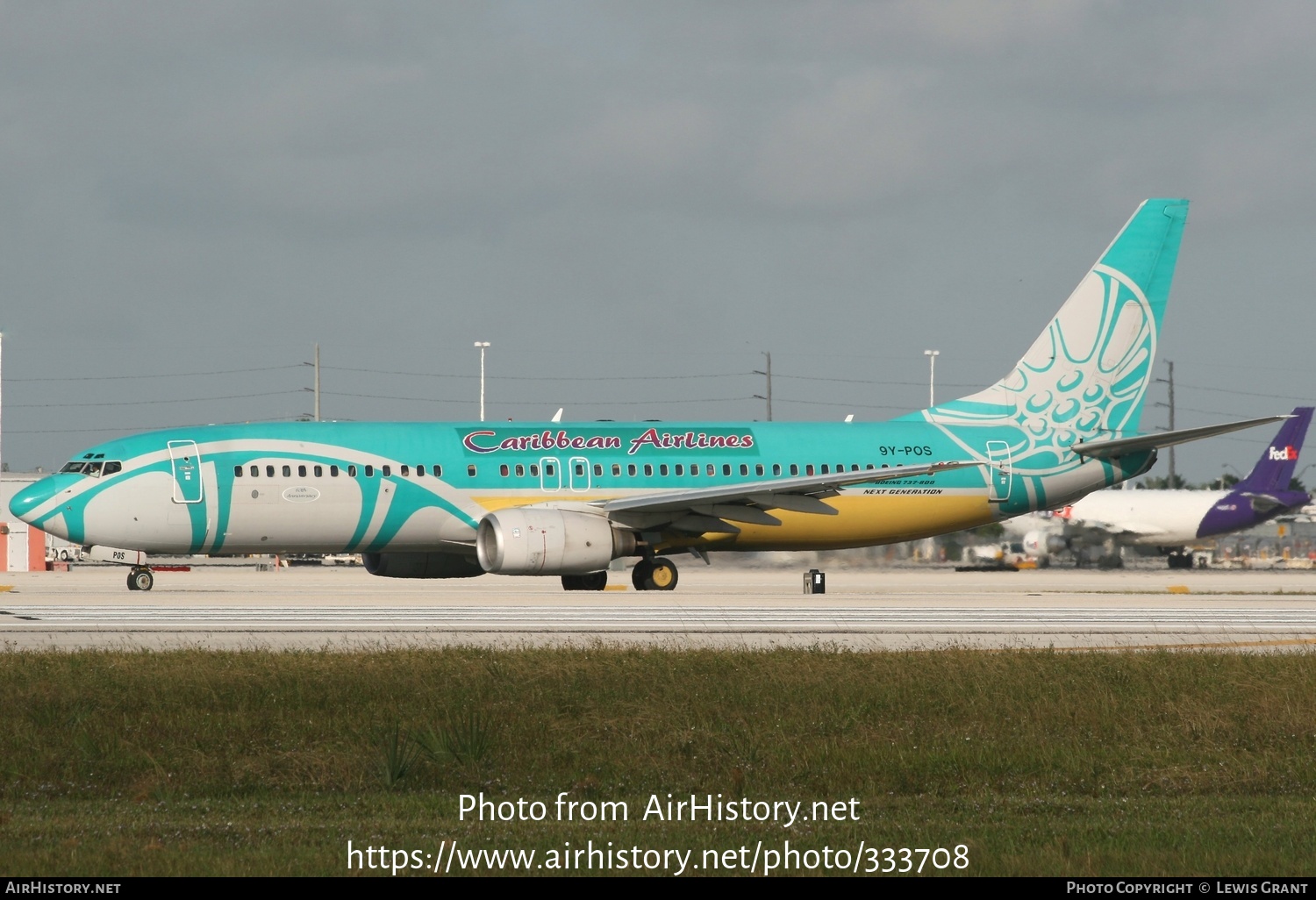 Aircraft Photo of 9Y-POS | Boeing 737-8Q8 | Caribbean Airlines | AirHistory.net #333708