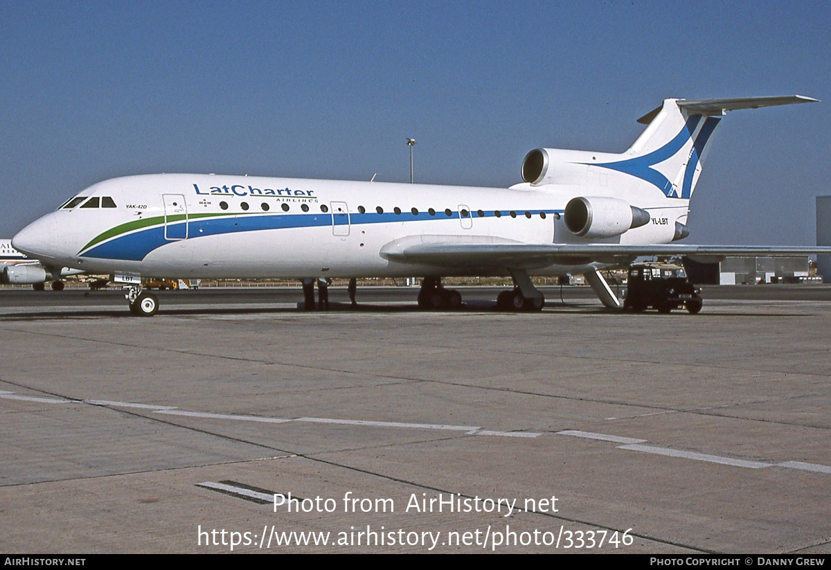 Aircraft Photo of YL-LBT | Yakovlev Yak-42D | LatCharter Airlines | AirHistory.net #333746