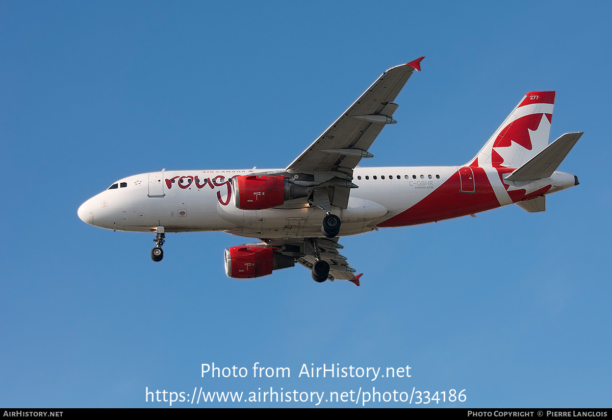 Aircraft Photo of C-GBHR | Airbus A319-114 | Air Canada Rouge | AirHistory.net #334186