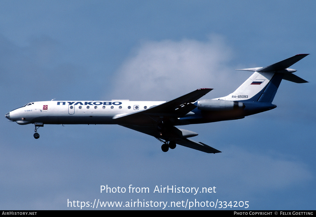 Aircraft Photo of RA-65093 | Tupolev Tu-134A-3 | Pulkovo Airlines | AirHistory.net #334205