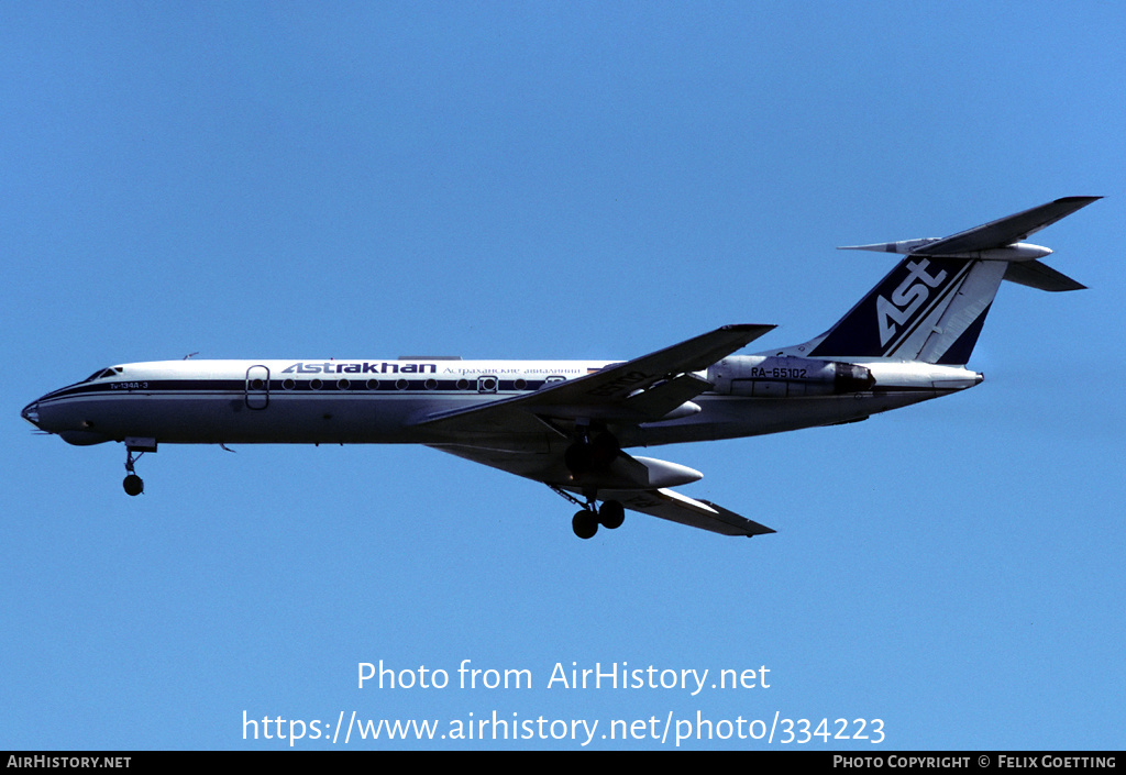 Aircraft Photo of RA-65102 | Tupolev Tu-134A-3 | Astrakhan Airlines | AirHistory.net #334223