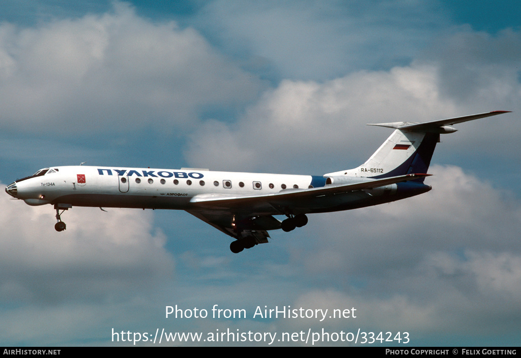 Aircraft Photo of RA-65112 | Tupolev Tu-134A-3 | Pulkovo Airlines | AirHistory.net #334243