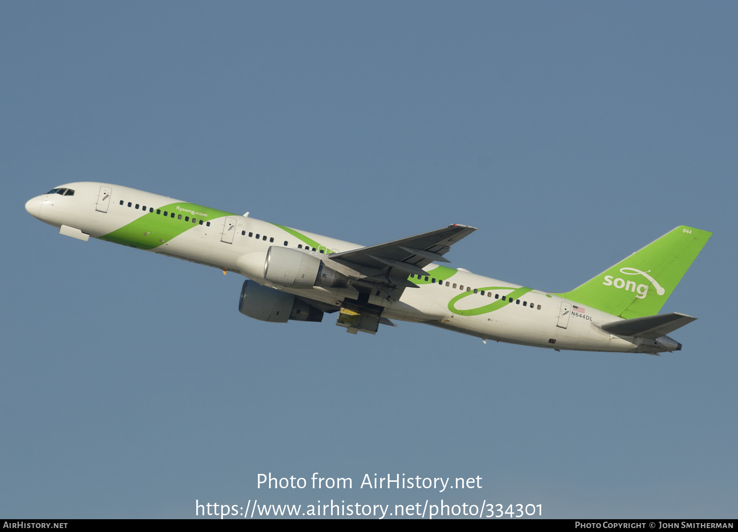 Aircraft Photo of N644DL | Boeing 757-232 | Song | AirHistory.net #334301