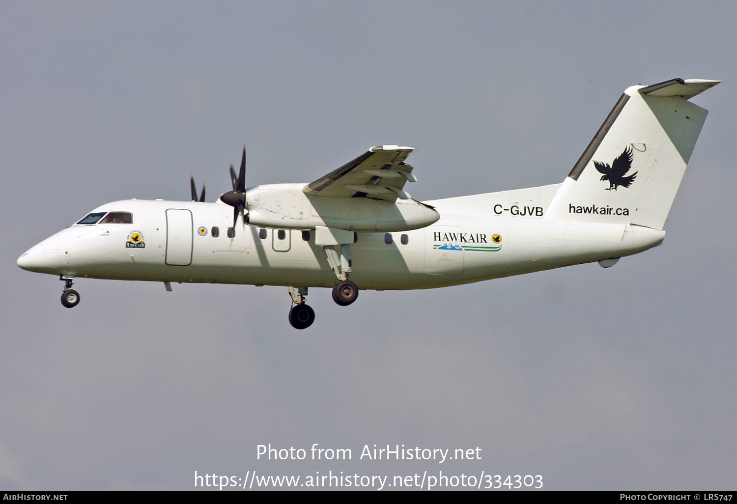 Aircraft Photo of C-GJVB | De Havilland Canada DHC-8-102 Dash 8 | Hawkair Aviation Services | AirHistory.net #334303