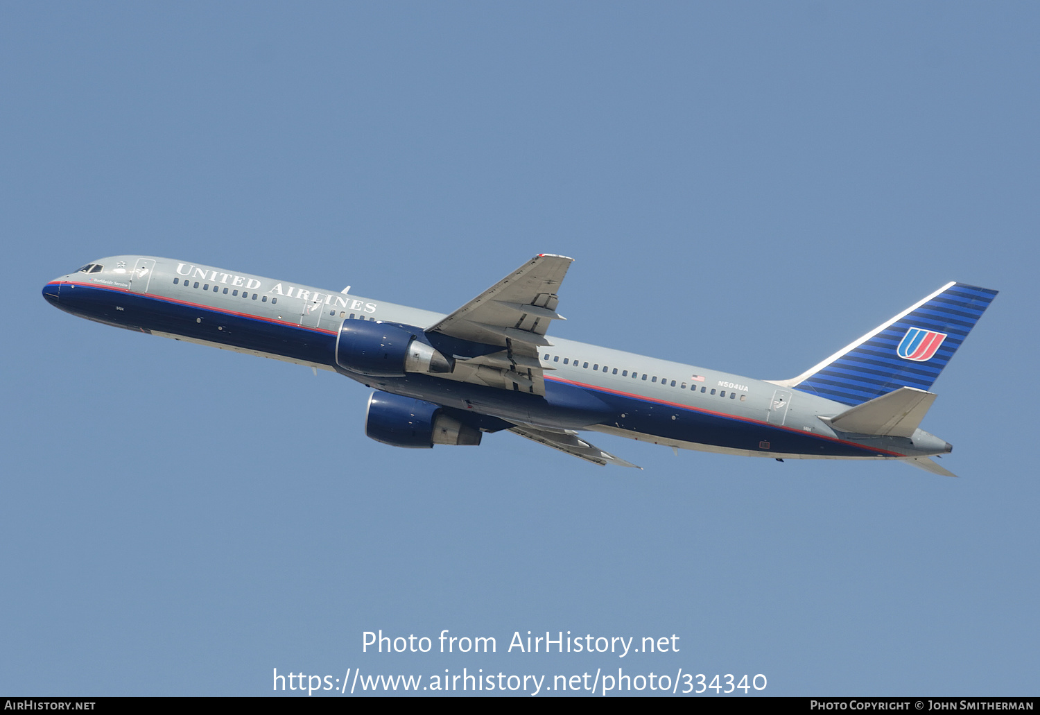 Aircraft Photo of N504UA | Boeing 757-222 | United Airlines | AirHistory.net #334340