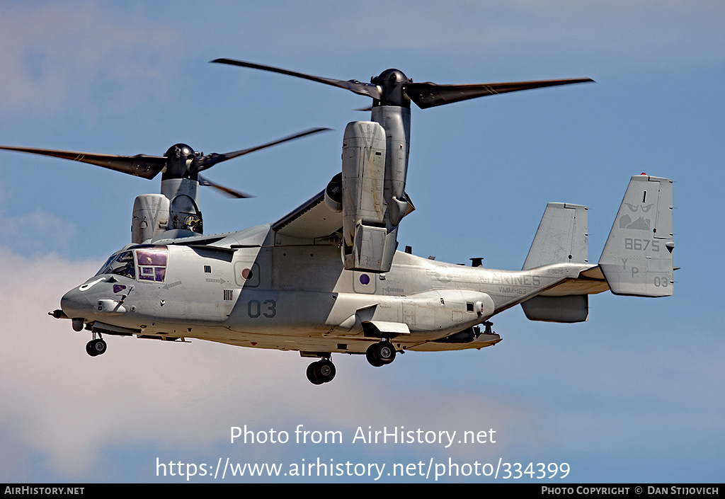 Aircraft Photo of 168675 / 8675 | Bell-Boeing MV-22B Osprey | USA - Marines | AirHistory.net #334399