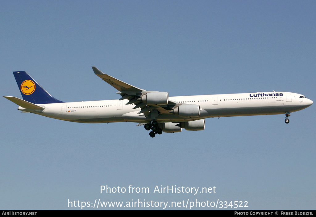 Aircraft Photo of D-AIHK | Airbus A340-642 | Lufthansa | AirHistory.net #334522