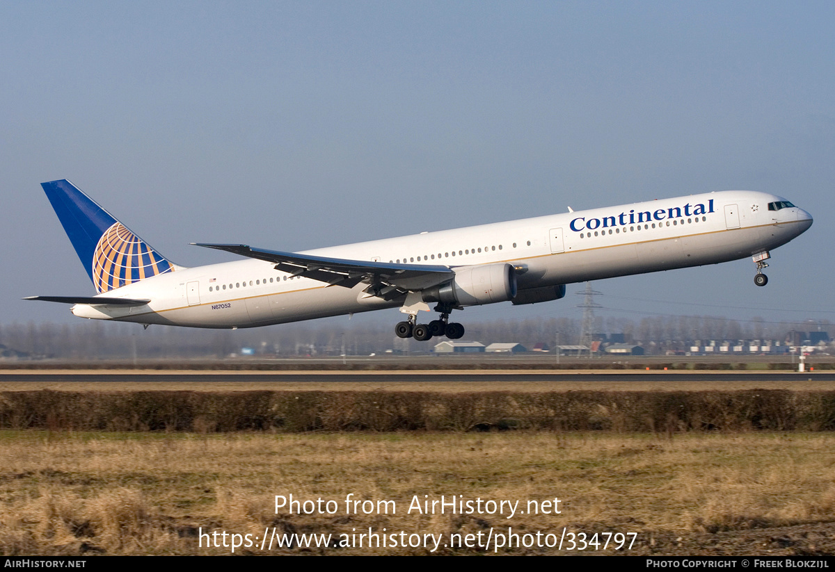 Aircraft Photo of N67052 | Boeing 767-424/ER | Continental Airlines | AirHistory.net #334797