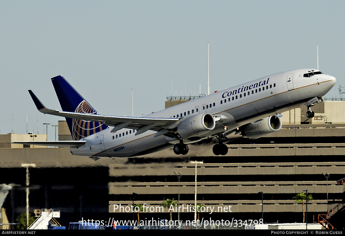 Aircraft Photo of N33284 | Boeing 737-824 | Continental Airlines | AirHistory.net #334798