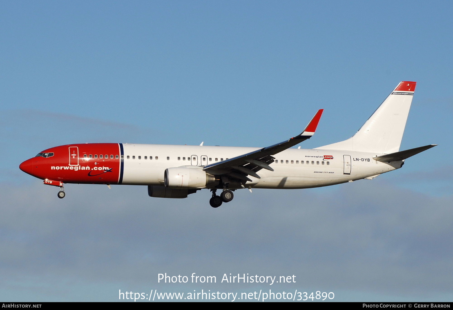 Aircraft Photo of LN-DYB | Boeing 737-8JP | Norwegian | AirHistory.net #334890