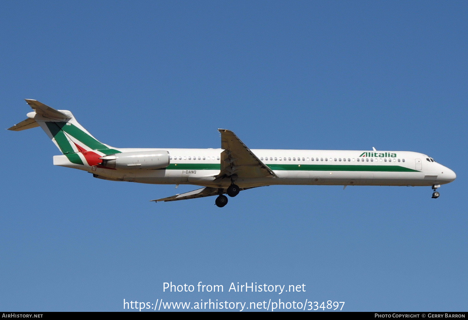 Aircraft Photo of I-DANQ | McDonnell Douglas MD-82 (DC-9-82) | Alitalia | AirHistory.net #334897