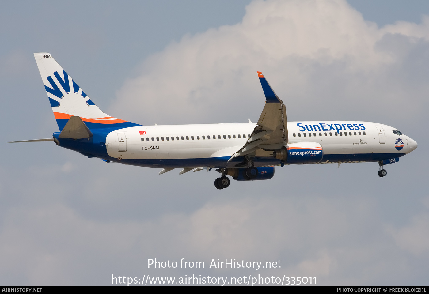 Aircraft Photo of TC-SNM | Boeing 737-8BK | SunExpress | AirHistory.net #335011