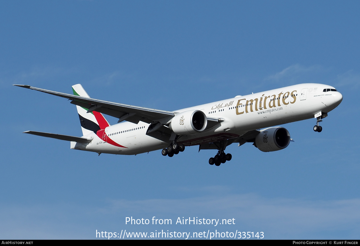 Aircraft Photo of A6-EGA | Boeing 777-31H/ER | Emirates | AirHistory ...