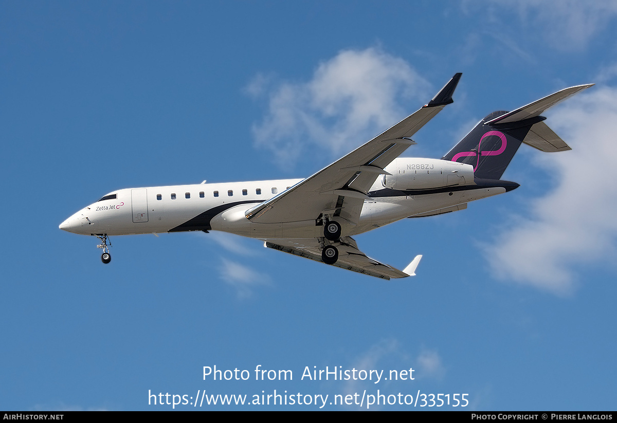 Aircraft Photo of N288ZJ | Bombardier Global Express (BD-700-1A10) | Zetta Jet | AirHistory.net #335155