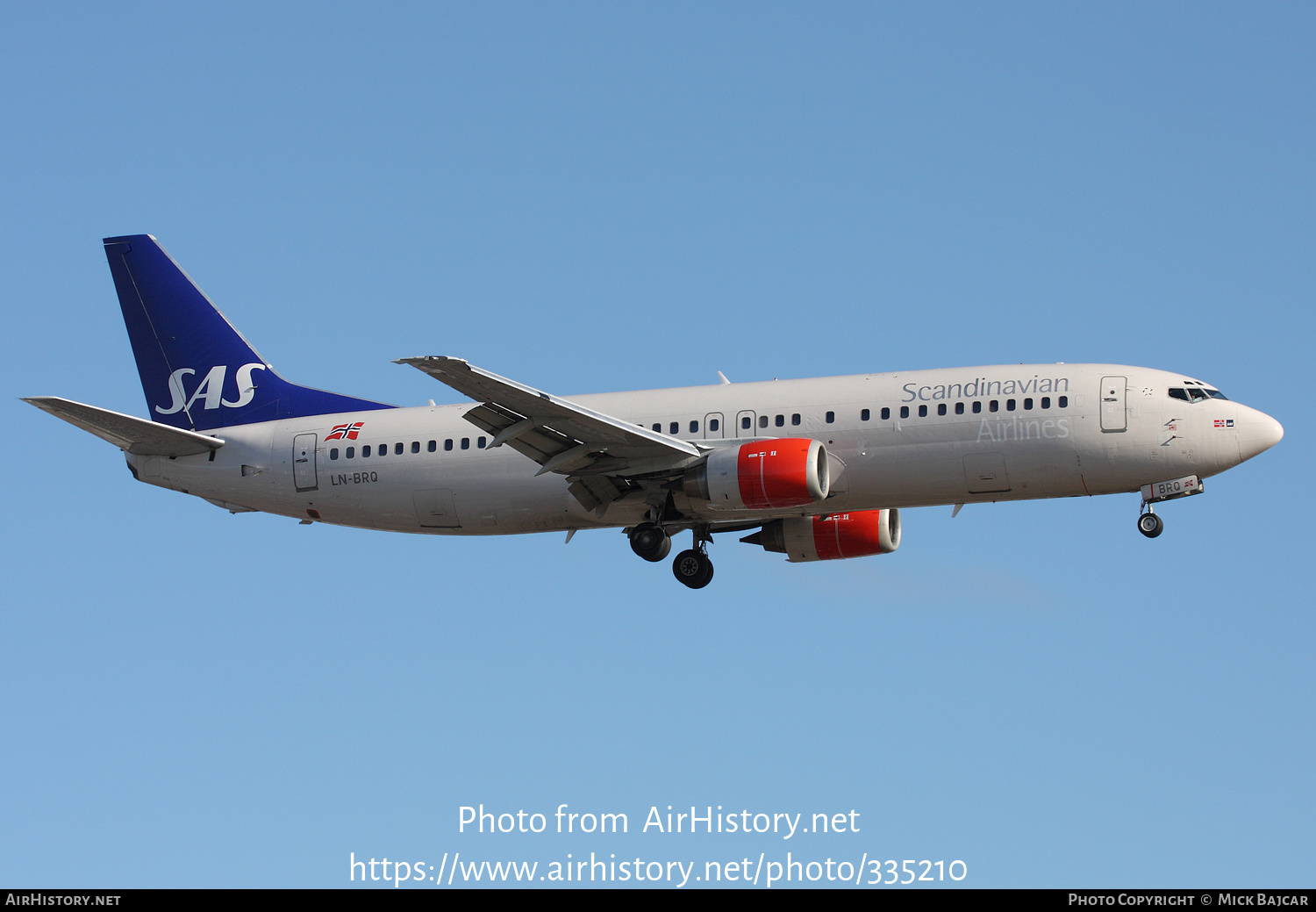 Aircraft Photo of LN-BRQ | Boeing 737-405 | Scandinavian Airlines - SAS | AirHistory.net #335210