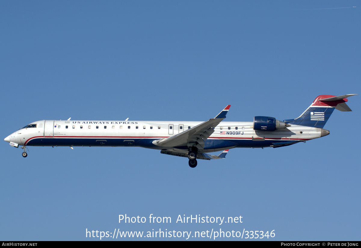 Aircraft Photo of N909FJ | Bombardier CRJ-900 (CL-600-2D24) | US Airways Express | AirHistory.net #335346