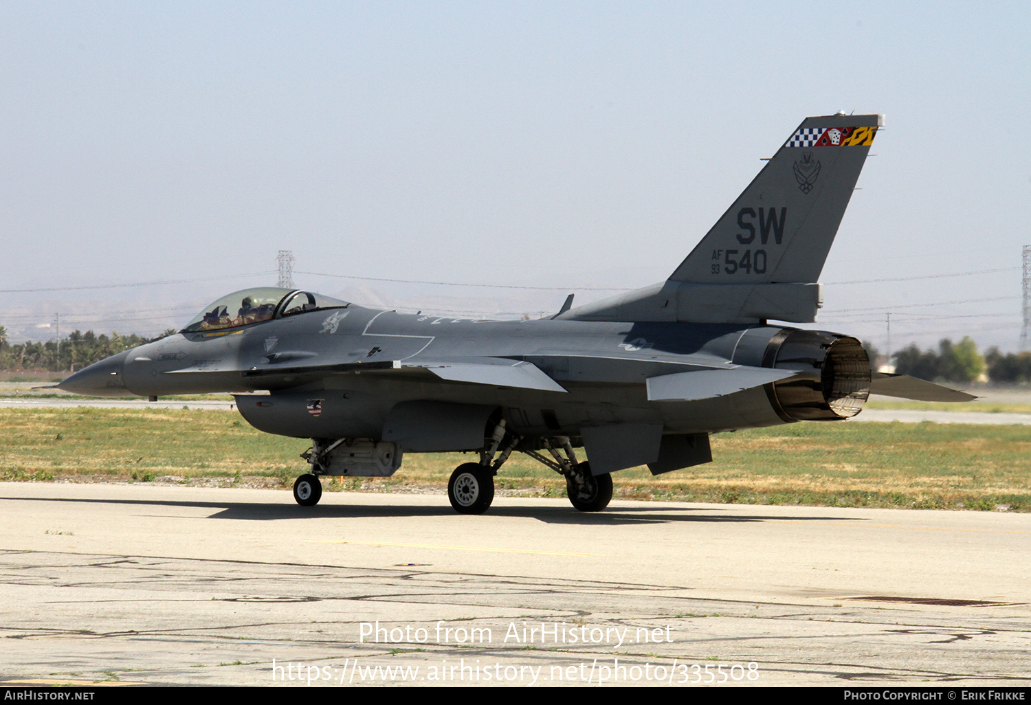 Aircraft Photo of 93-0540 / AF93-540 | Lockheed F-16CM Fighting Falcon | USA - Air Force | AirHistory.net #335508