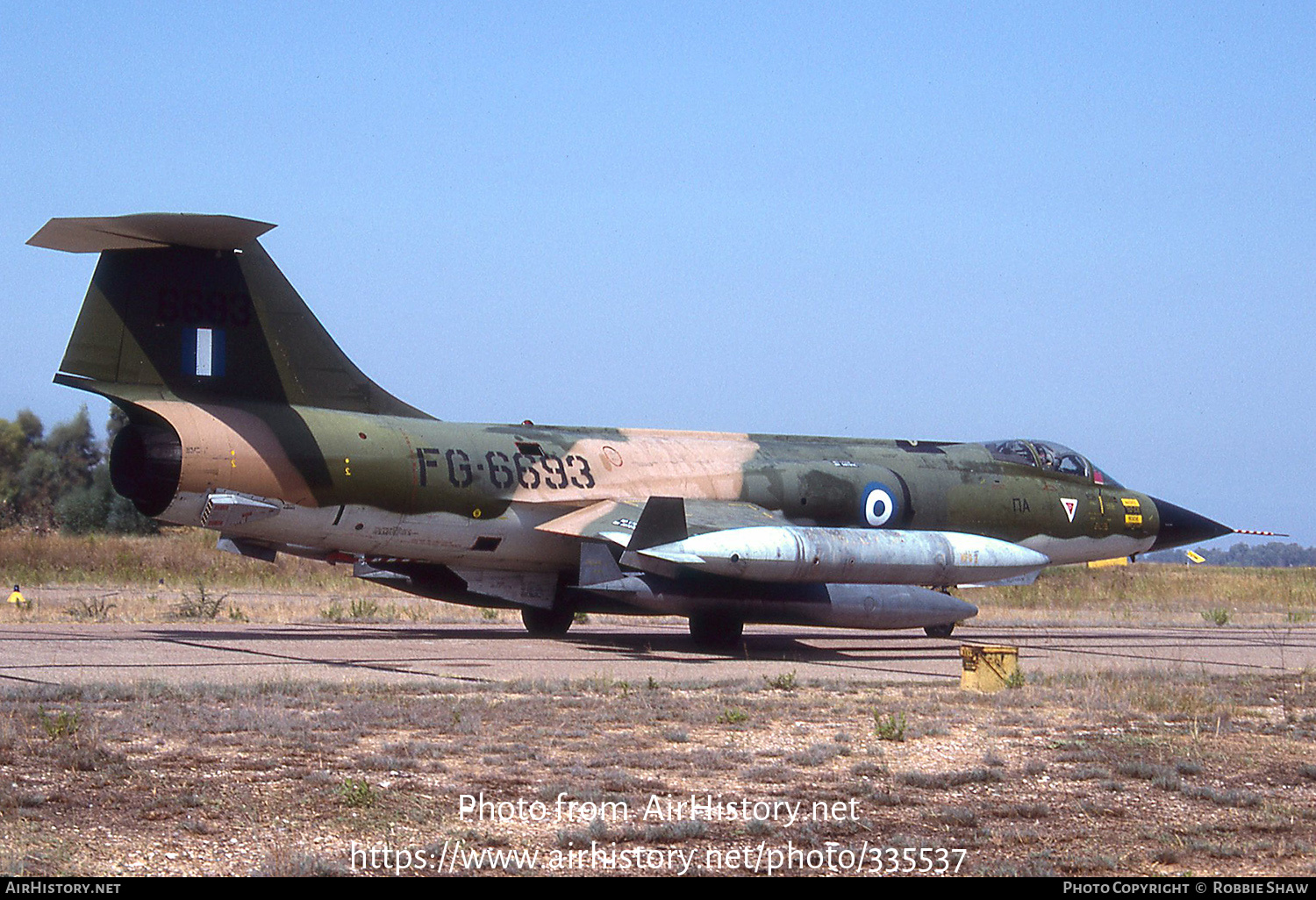 Aircraft Photo of 6693 | Lockheed RF-104G Starfighter | Greece - Air Force | AirHistory.net #335537