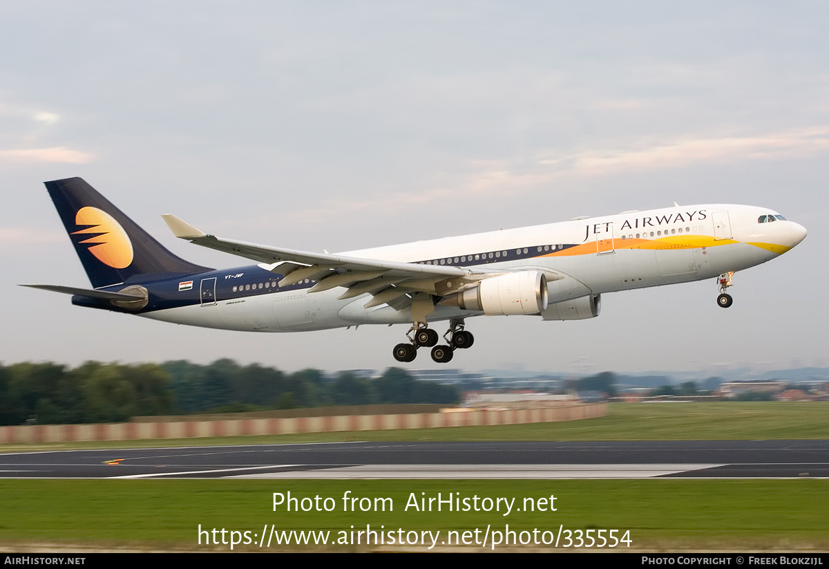 Aircraft Photo of VT-JWF | Airbus A330-202 | Jet Airways | AirHistory.net #335554