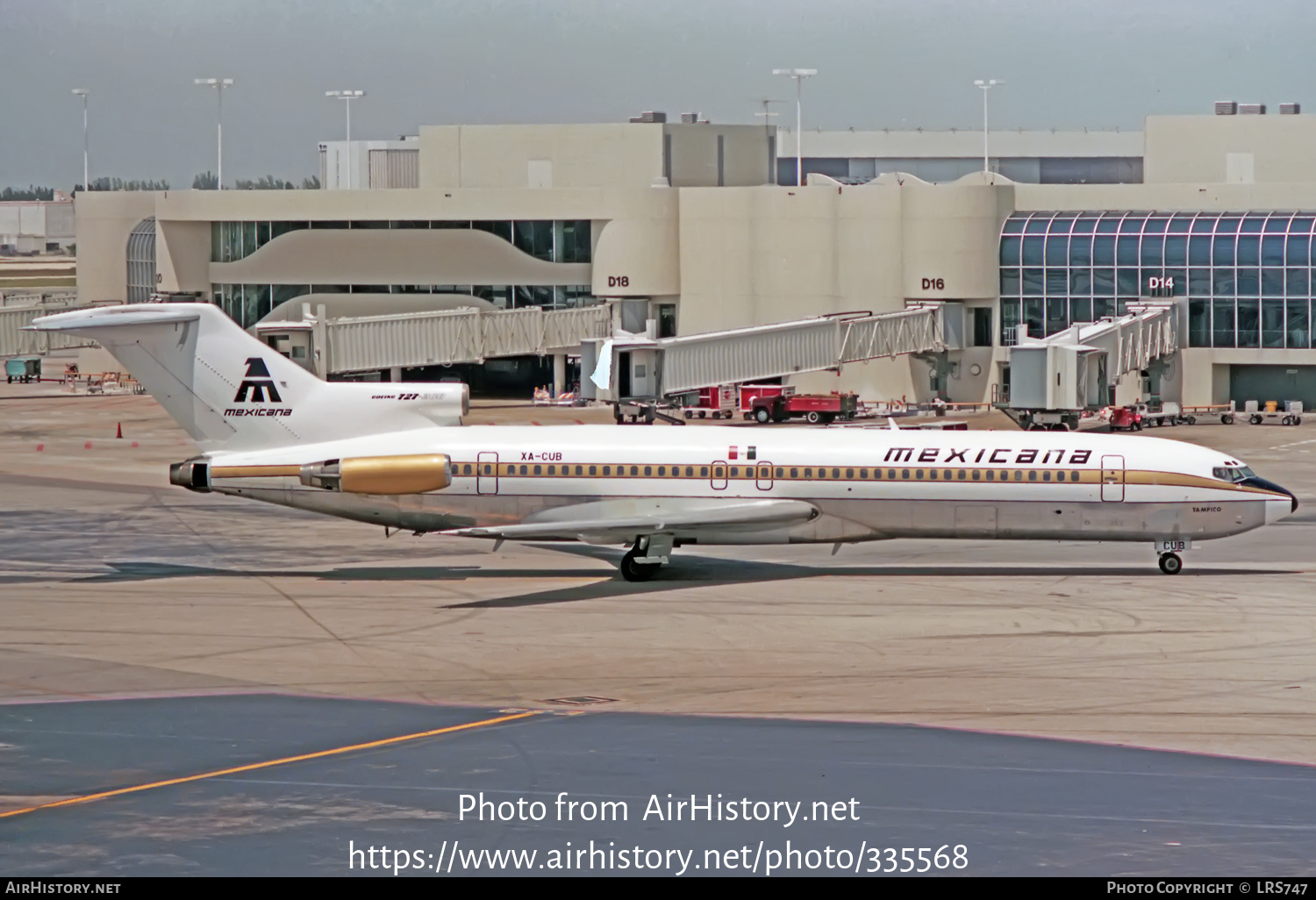 Aircraft Photo of XA-CUB | Boeing 727-264/Adv | Mexicana | AirHistory.net #335568