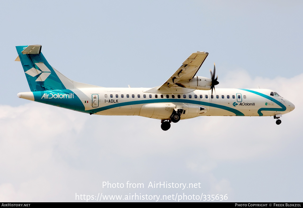 Aircraft Photo of I-ADLK | ATR ATR-72-500 (ATR-72-212A) | Air Dolomiti | AirHistory.net #335636