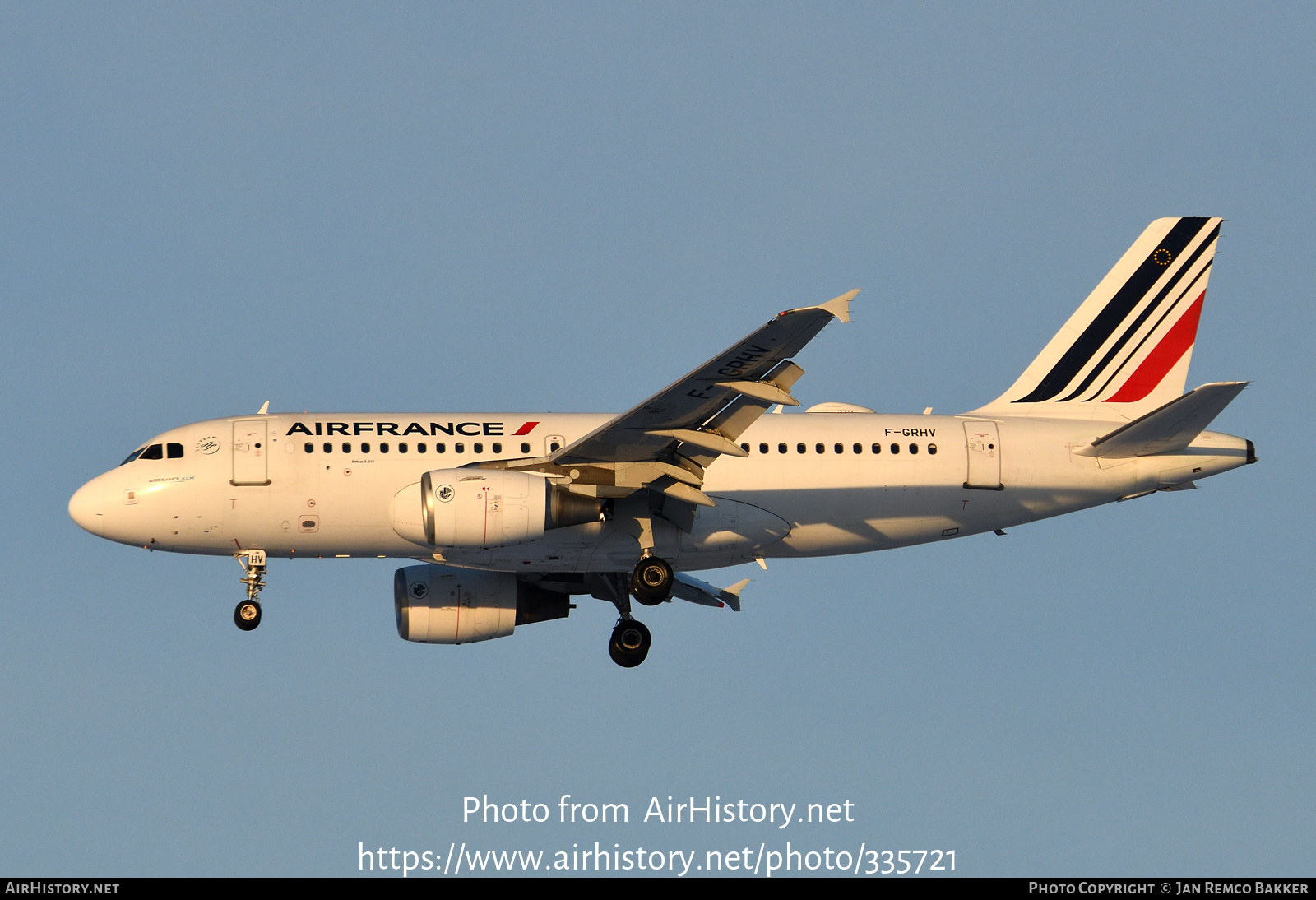 Aircraft Photo of F-GRHV | Airbus A319-111 | Air France | AirHistory.net #335721