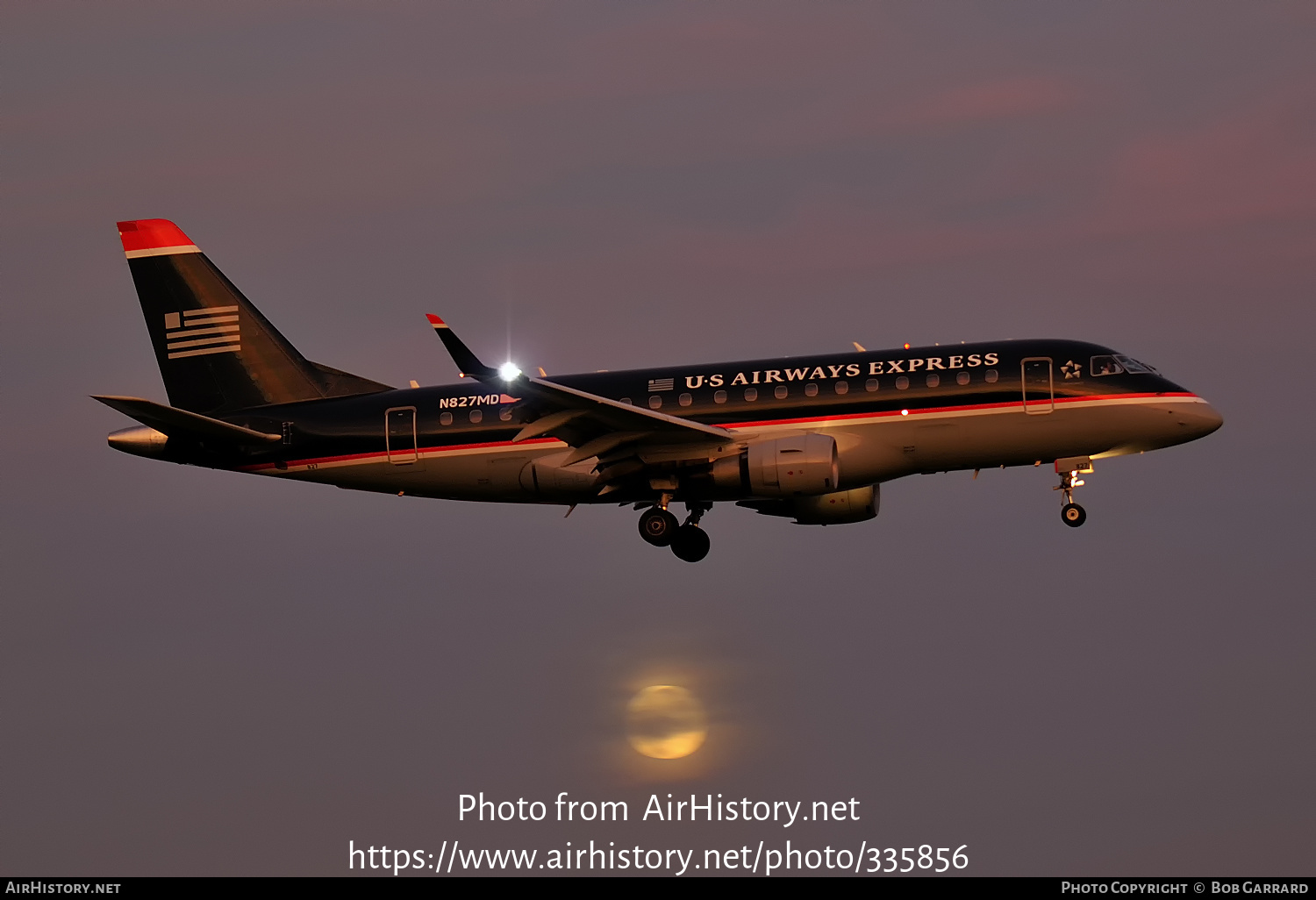 Aircraft Photo of N827MD | Embraer 170SU (ERJ-170-100SU) | US Airways Express | AirHistory.net #335856