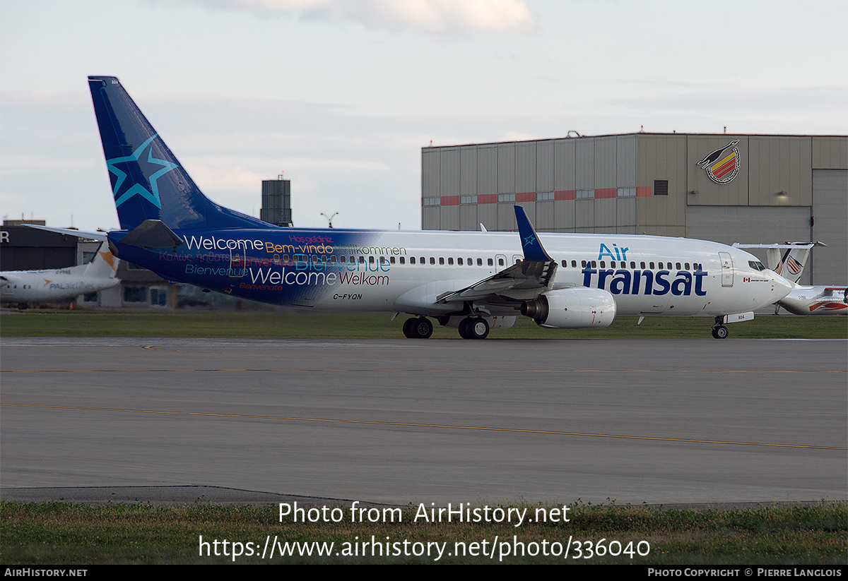 Aircraft Photo of C-FYQN | Boeing 737-8AS | Air Transat | AirHistory.net #336040