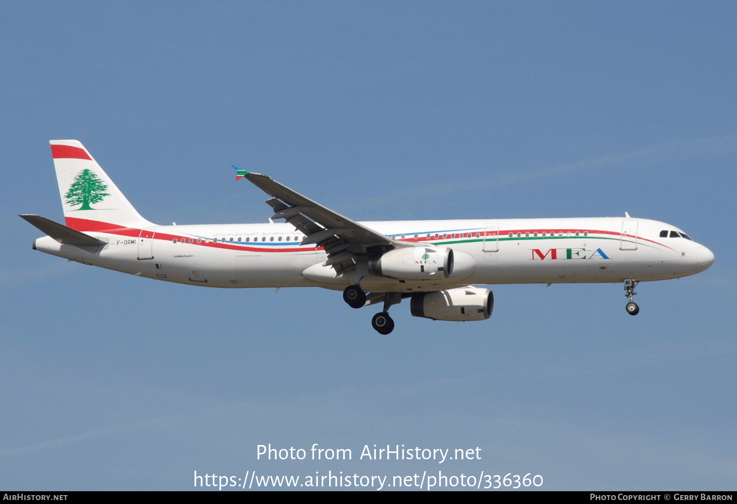 Aircraft Photo of F-ORMI | Airbus A321-231 | MEA - Middle East Airlines | AirHistory.net #336360