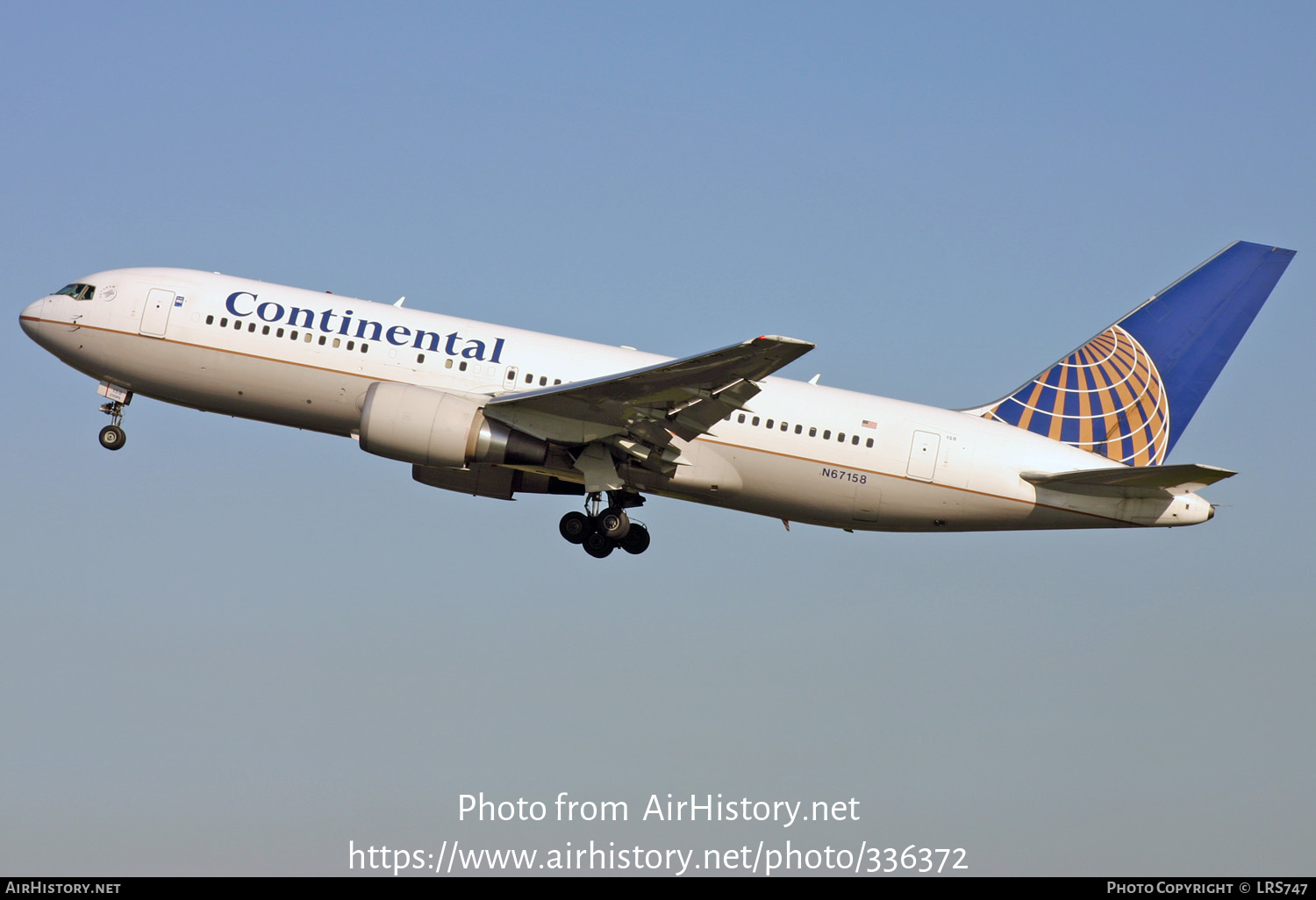 Aircraft Photo of N67158 | Boeing 767-224/ER | Continental Airlines | AirHistory.net #336372