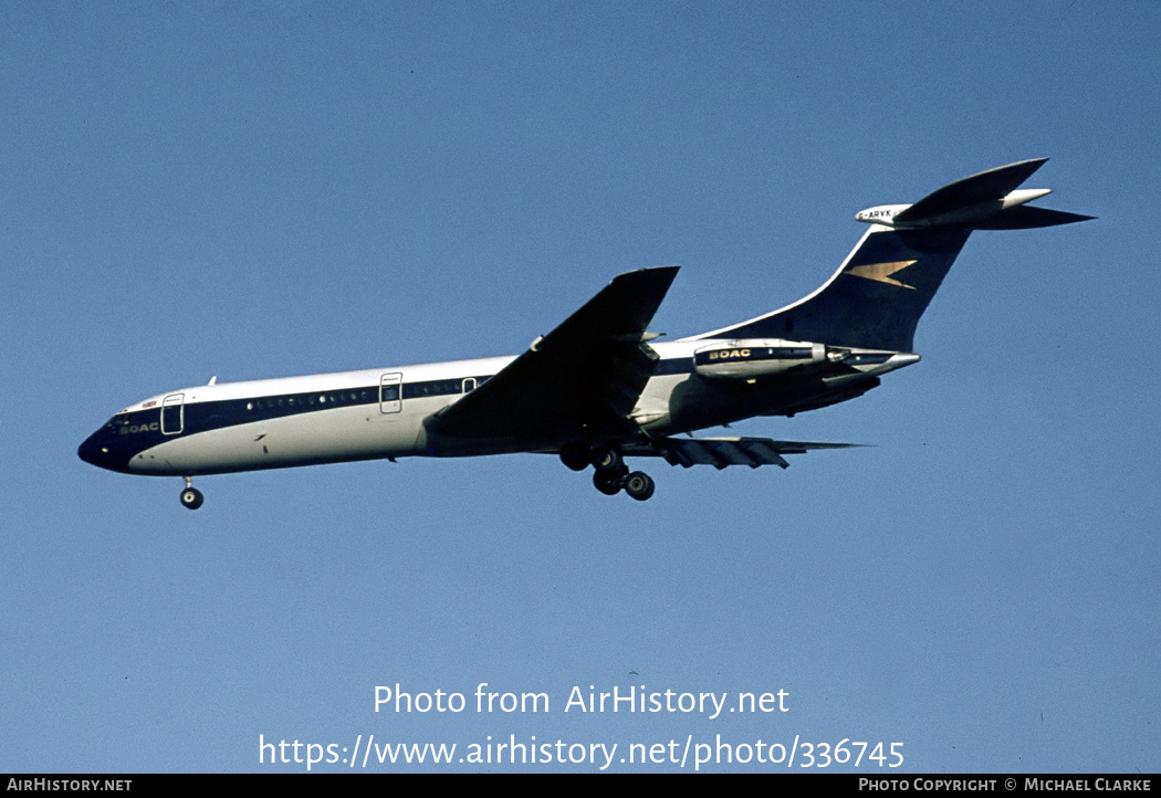 Aircraft Photo of G-ARVK | Vickers VC10 Srs1101 | BOAC - British Overseas Airways Corporation | AirHistory.net #336745