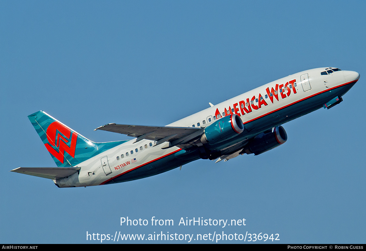 Aircraft Photo of N311AW | Boeing 737-3G7 | America West Airlines | AirHistory.net #336942